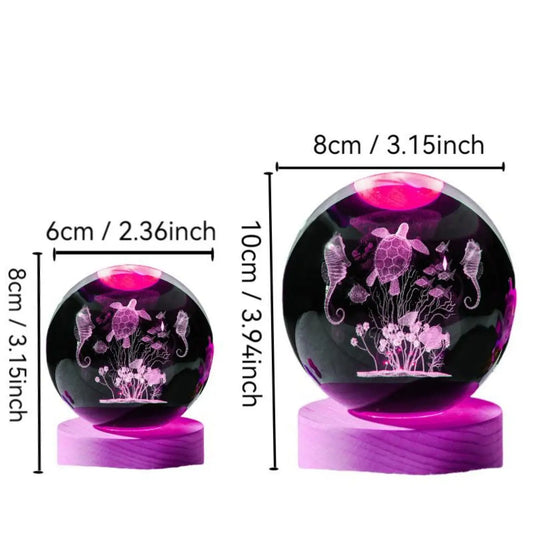 Solar System Crystal Lamp